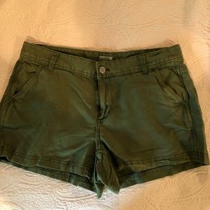 J Crew Army Green Linen Army Green Shorts